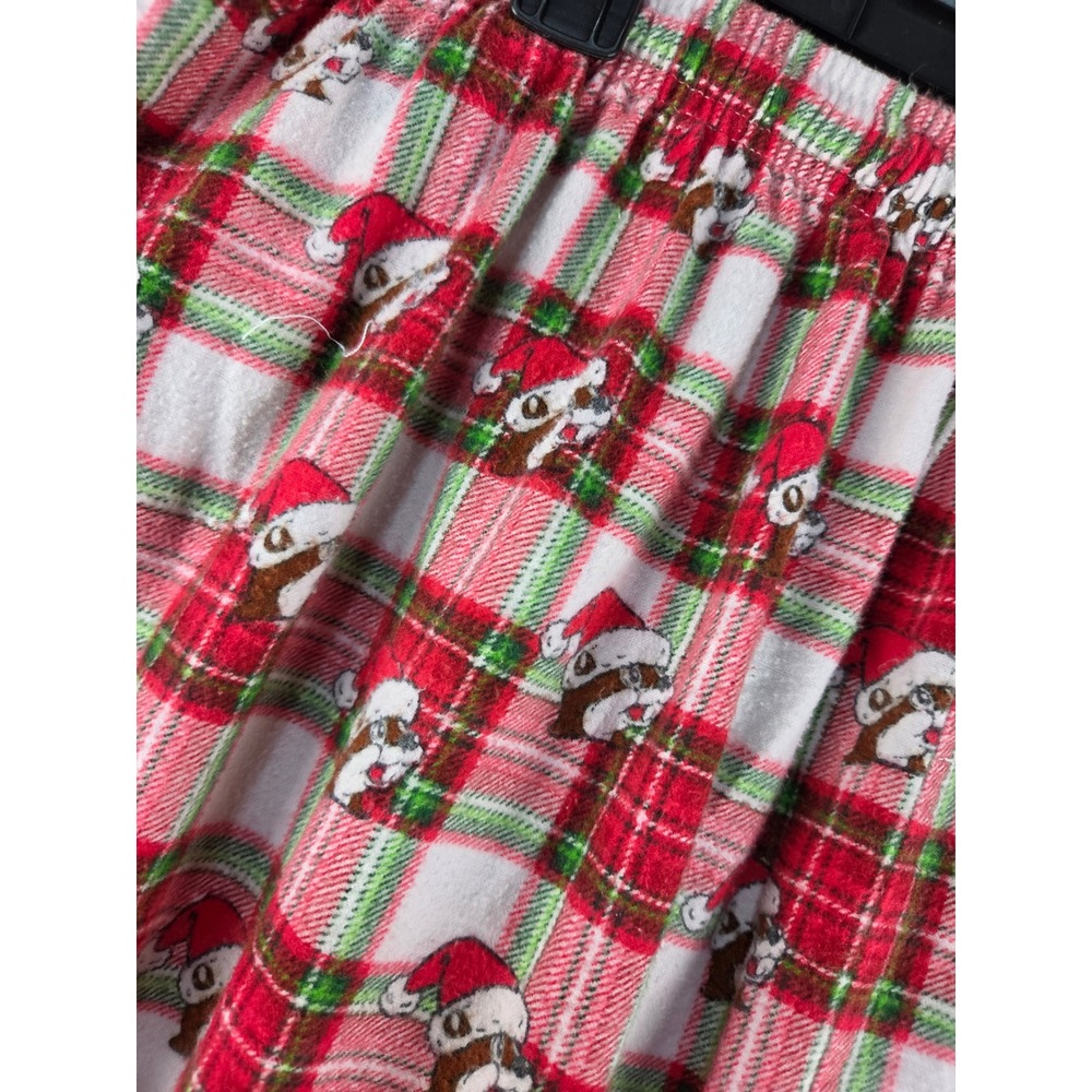 Buc-ee's Christmas Pajama Pants Mens 3X Red Plaid Santa Beaver Cotton Lounge PJs